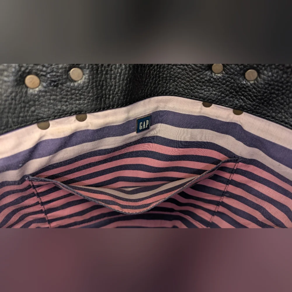 🖤GAP🖤 Vintage Genuine Leather Carry All Tote Bag - Picture 7 of 9